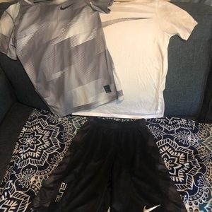 Nike shirt, compression shirt and short